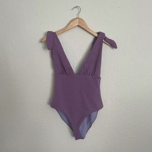 Mara Hoffman Daphne Lavender one piece
